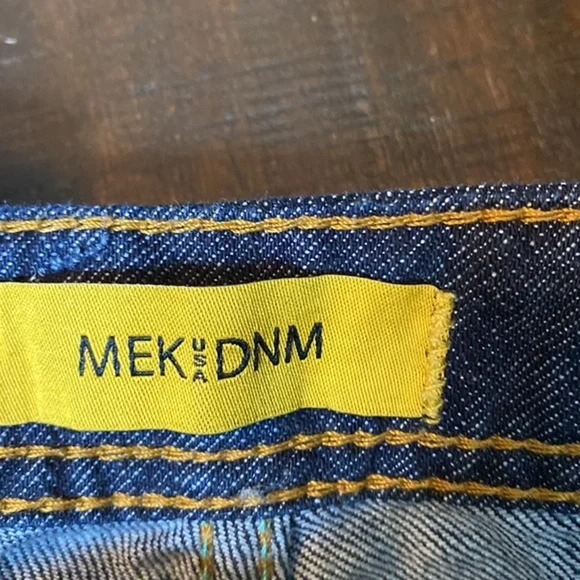 Mek Denim Milos Fxh Distressed Cut off Jeans Shorts Blue Cotton Denim Size 26 - Picture 5 of 8